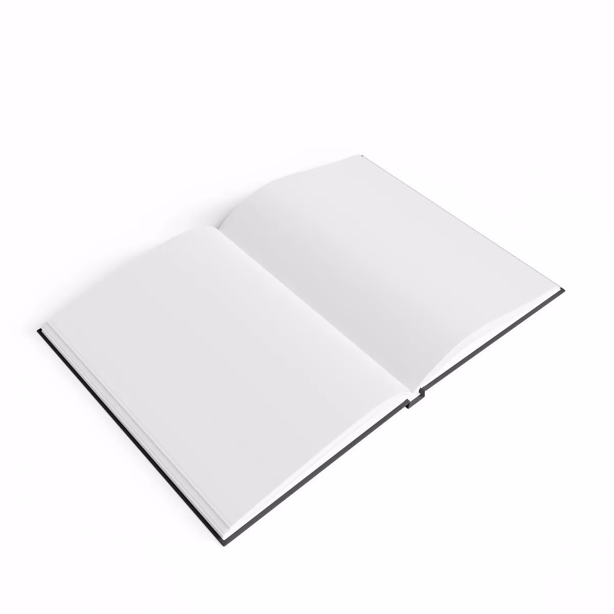 A Hard Backed Journal on a white surface.