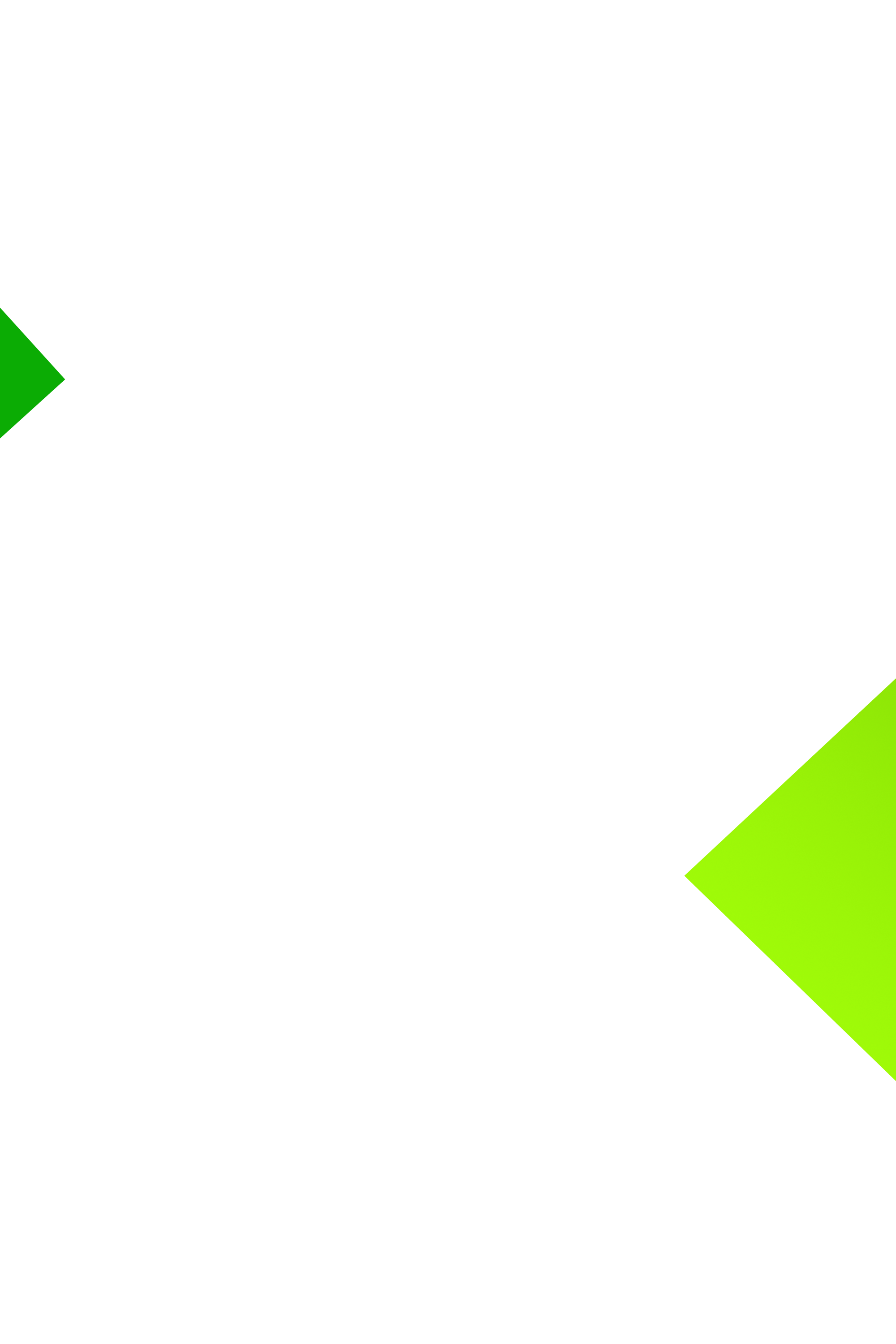 Two green arrows on a black background.
